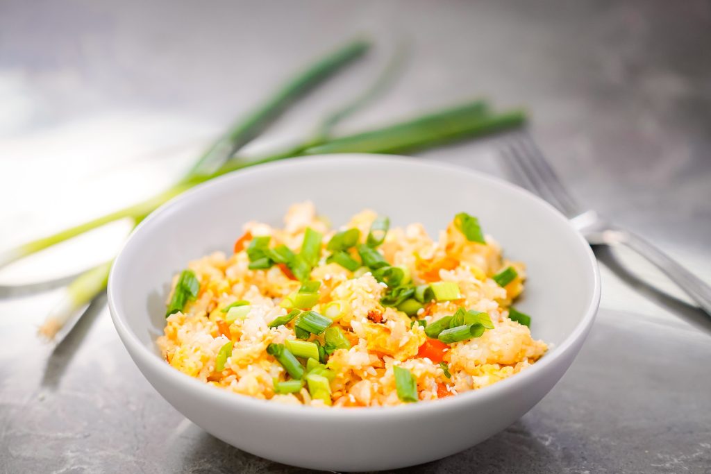 Egg Fried Rice sitting in a bowl