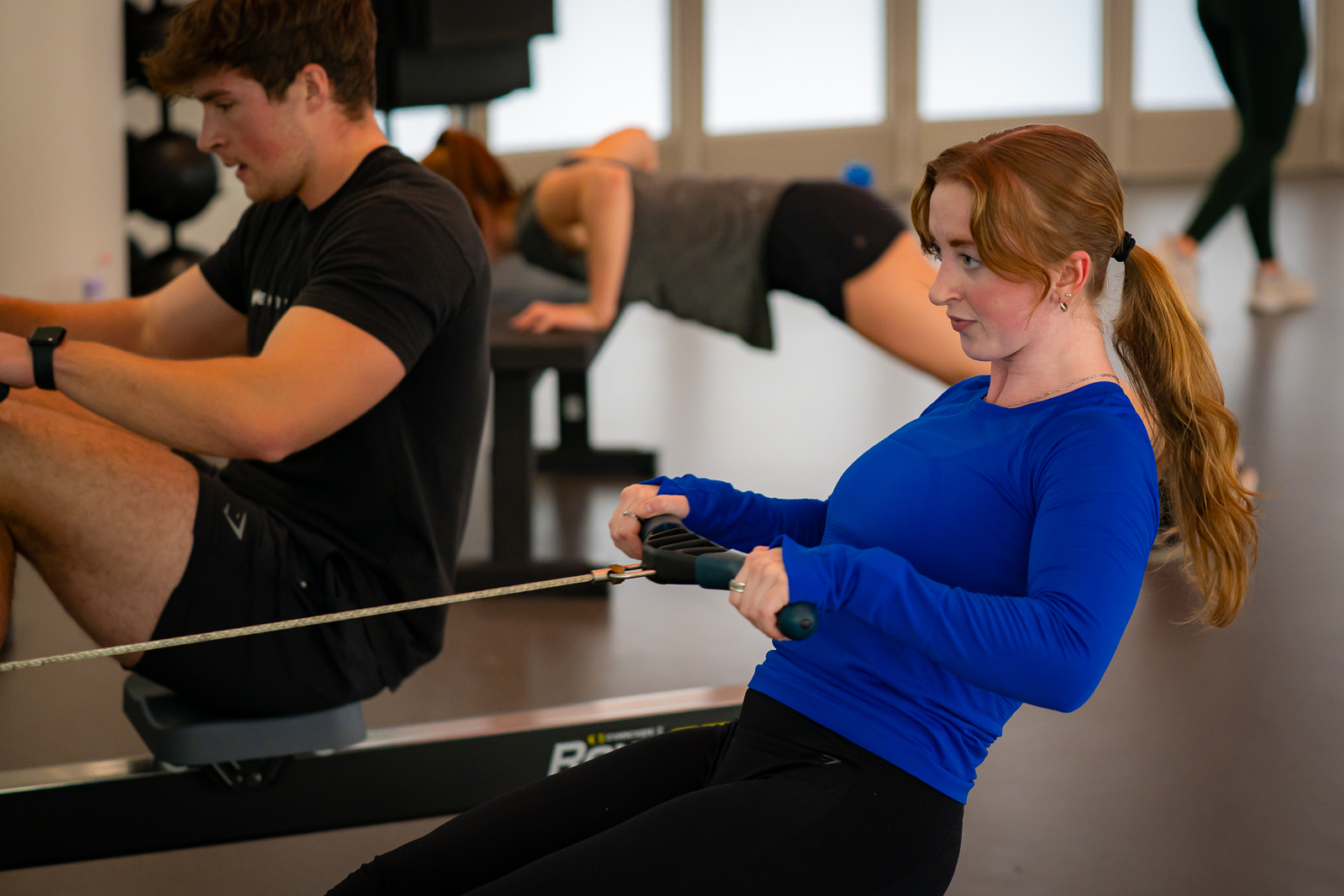 Group fitness participants during a Cardio360 class.